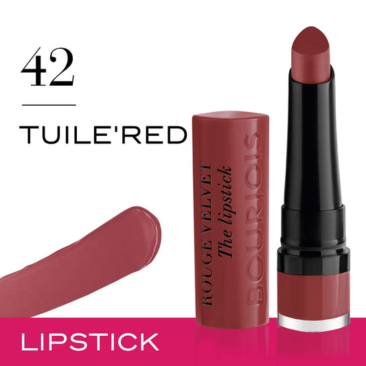 Bourjois rouge velvet the lipstick 42 tuile red, 2.4 g - 0.08 oz